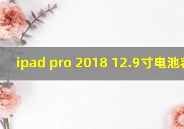 ipad pro 2018 12.9寸电池容量